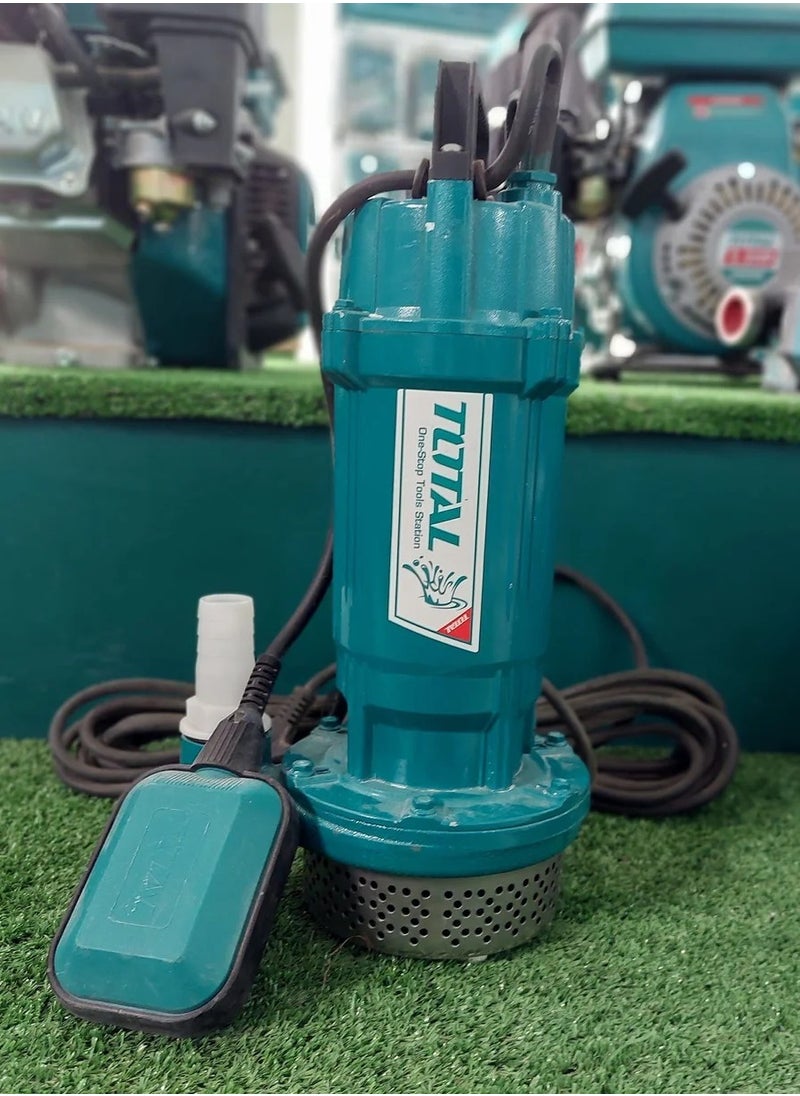 Total Submersible Pump 370W (0.5HP) - 17m Head, 100L/min Flow Rate, Clean Water Pump with Float Switch, Stainless Steel Construction, for Water Draining, Irrigation & Well Use