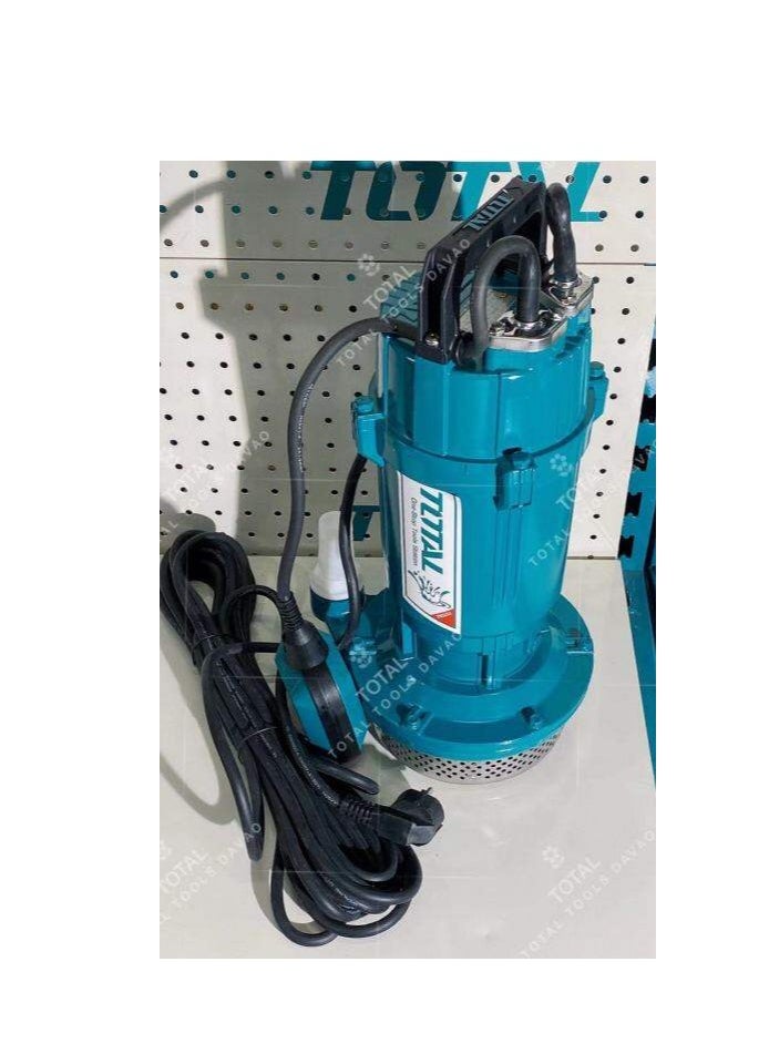 Total Submersible Pump 750W (1.0HP) – 32m Head, 120L/min Flow, Clean Water Pump with Float Switch, Stainless Steel Construction, for Pool Draining, Irrigation & Water Transfer