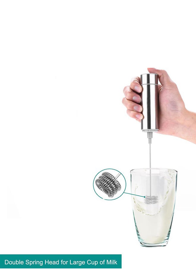 Electric Foam Milk Frother Silver 30x6x6centimeter