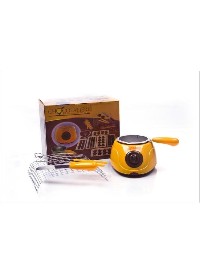 Chocolatier Chocolate Melting Pot Yellow 200g，Electric Chocolate Melting Pot Water Heating Pot Baking Heating Container Warmer Chocolatier Kitchen Accessories  er Candy Cheese Warming Fondue