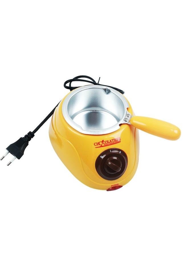 Chocolatier Chocolate Melting Pot Yellow 200g，Electric Chocolate Melting Pot Water Heating Pot Baking Heating Container Warmer Chocolatier Kitchen Accessories  er Candy Cheese Warming Fondue