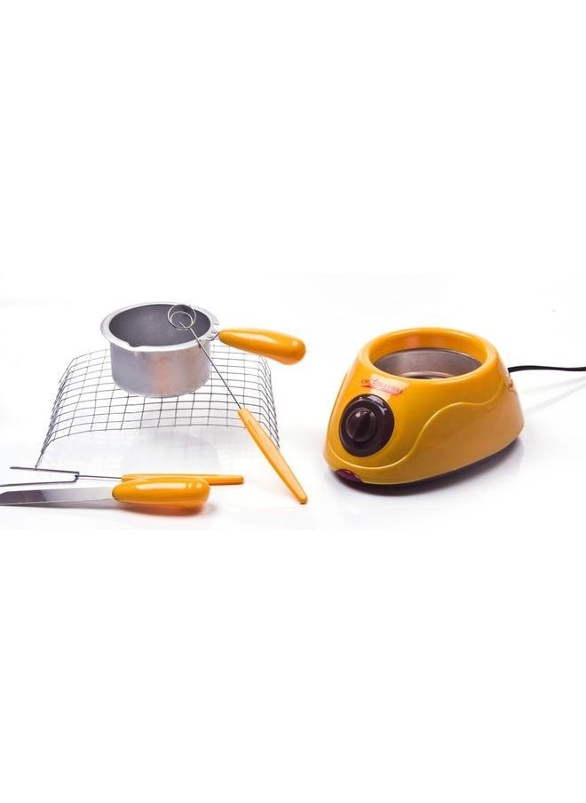 Chocolatier Chocolate Melting Pot Yellow 200g，Electric Chocolate Melting Pot Water Heating Pot Baking Heating Container Warmer Chocolatier Kitchen Accessories  er Candy Cheese Warming Fondue