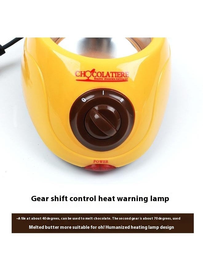 Chocolatier Chocolate Melting Pot Yellow 200g，Electric Chocolate Melting Pot Water Heating Pot Baking Heating Container Warmer Chocolatier Kitchen Accessories  er Candy Cheese Warming Fondue