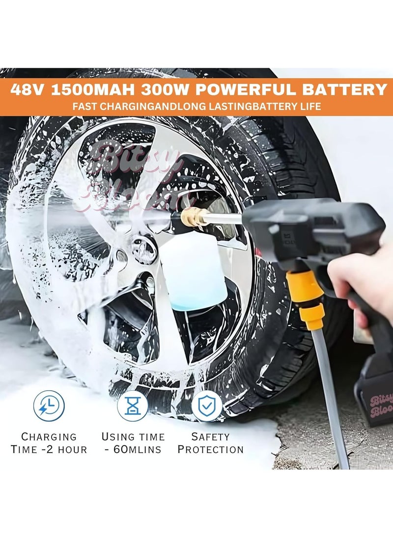 High Pressure Car Washer with Shampoo Cordless Powerful Washer