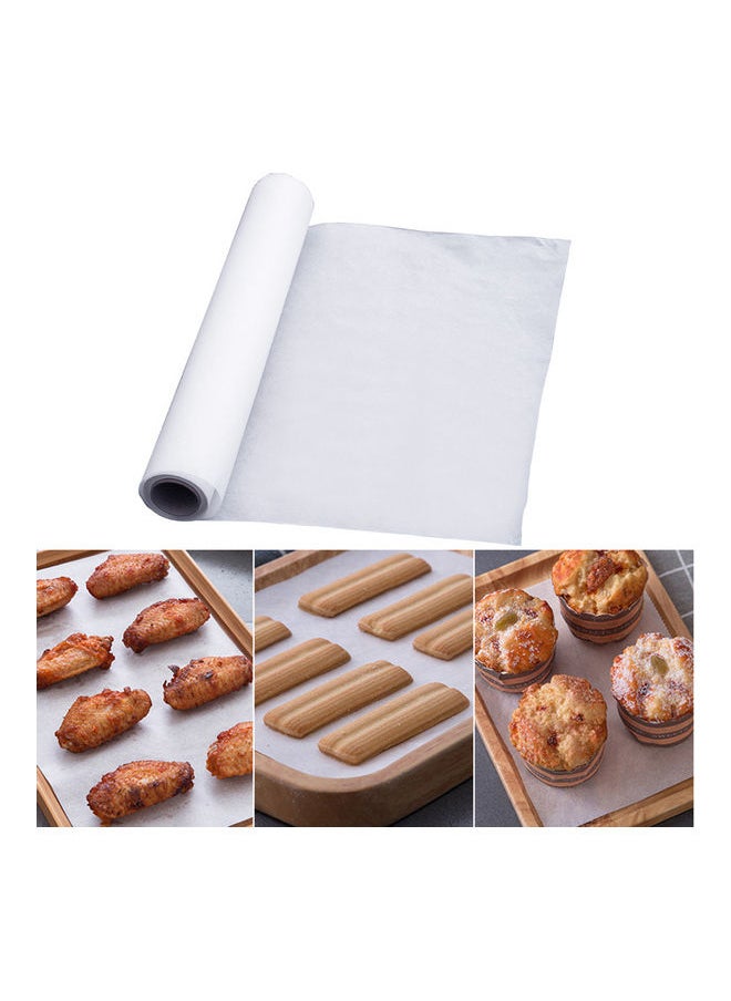 Non-Stick Cooking Paper Roll for Baking White