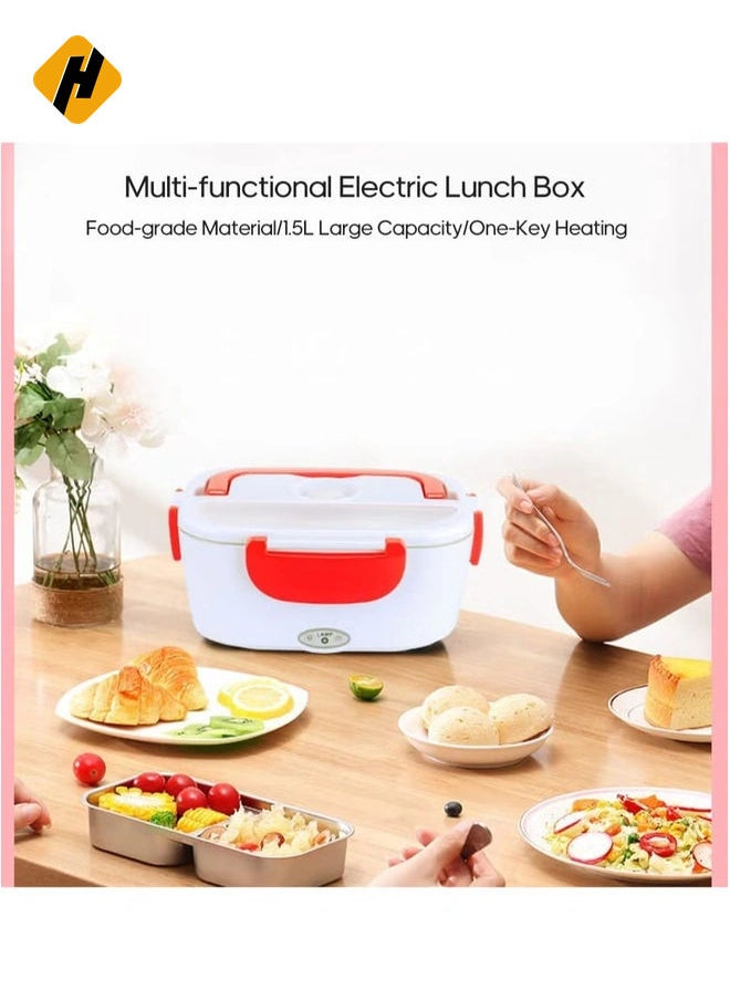 Multi-functional Electric Heating Lunch Box Portable Food Heater Food Warmer with Removable Container for Home Office Car Use