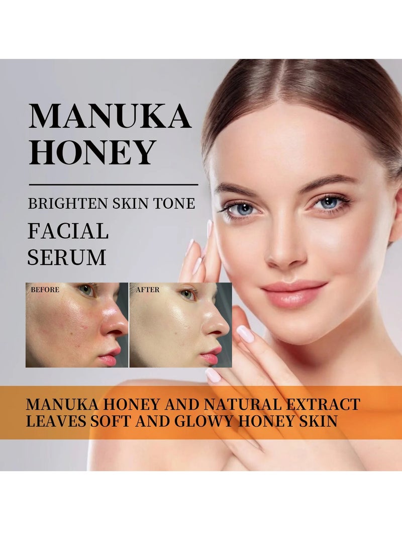 Honey Bee Royal Propolis Serum, Manuka Honey Anti Age Firming Face Essence, Gentle Moisturizing Pore Reducer Serum,  Quickly Absorb Hydrating Facial Serum For Dry Skin And Sensitive Skin