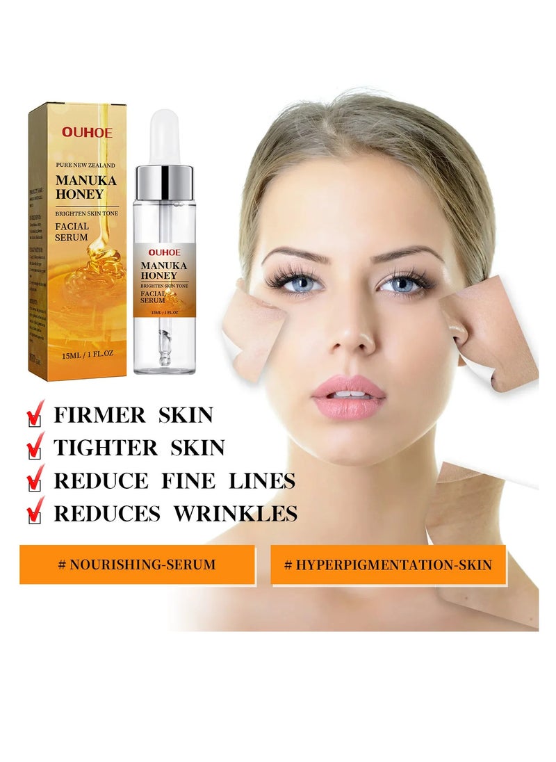 Honey Bee Royal Propolis Serum, Manuka Honey Anti Age Firming Face Essence, Gentle Moisturizing Pore Reducer Serum,  Quickly Absorb Hydrating Facial Serum For Dry Skin And Sensitive Skin