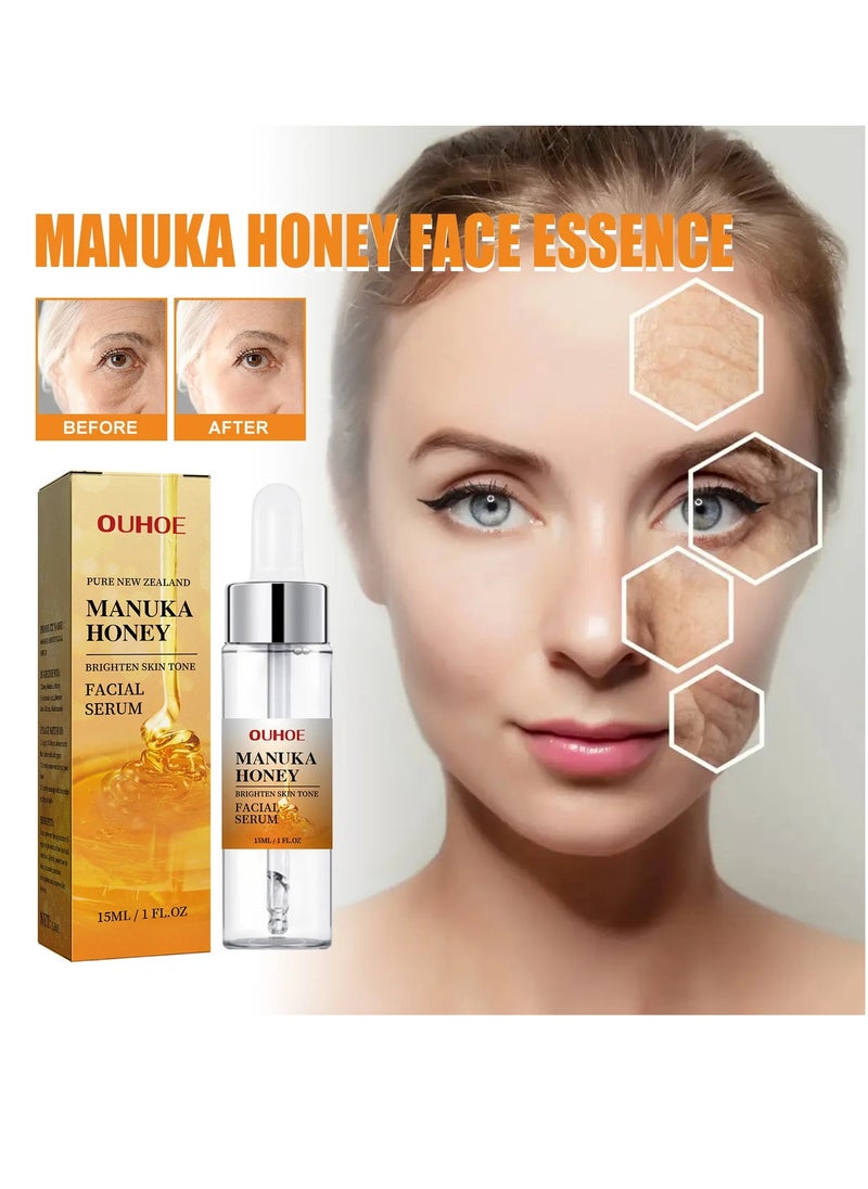 Honey Bee Royal Propolis Serum, Manuka Honey Anti Age Firming Face Essence, Gentle Moisturizing Pore Reducer Serum,  Quickly Absorb Hydrating Facial Serum For Dry Skin And Sensitive Skin
