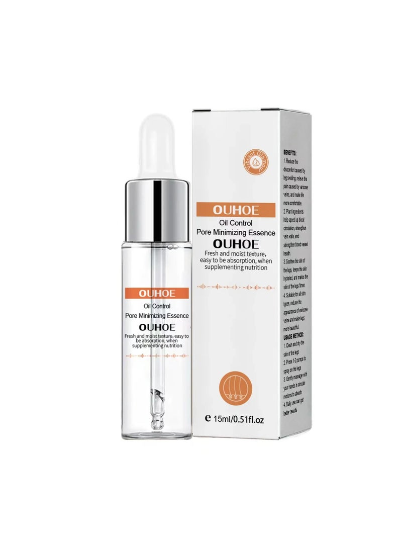 Pore Shrinking Serum, Fast Absorbing Oil Control Pore Minimizing Essence, Refreshing Smooth Skin Care Serum Facial Essence, Nourishing Moist Pore Shrinking Serum For Shrink Pore And Tighten Skin