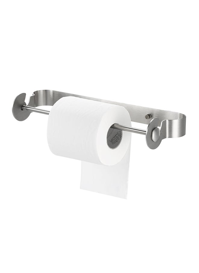 Wall Mount Horizontal Kitchen  Paper Towel Holder Silver