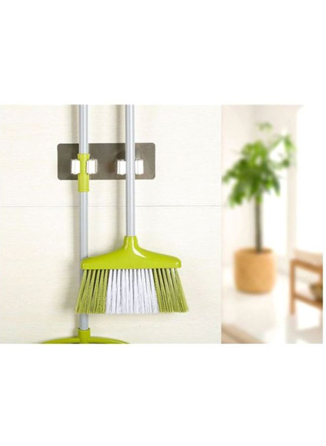 Wall Mounted Mop Organizer Brown/White 20x7.5cm