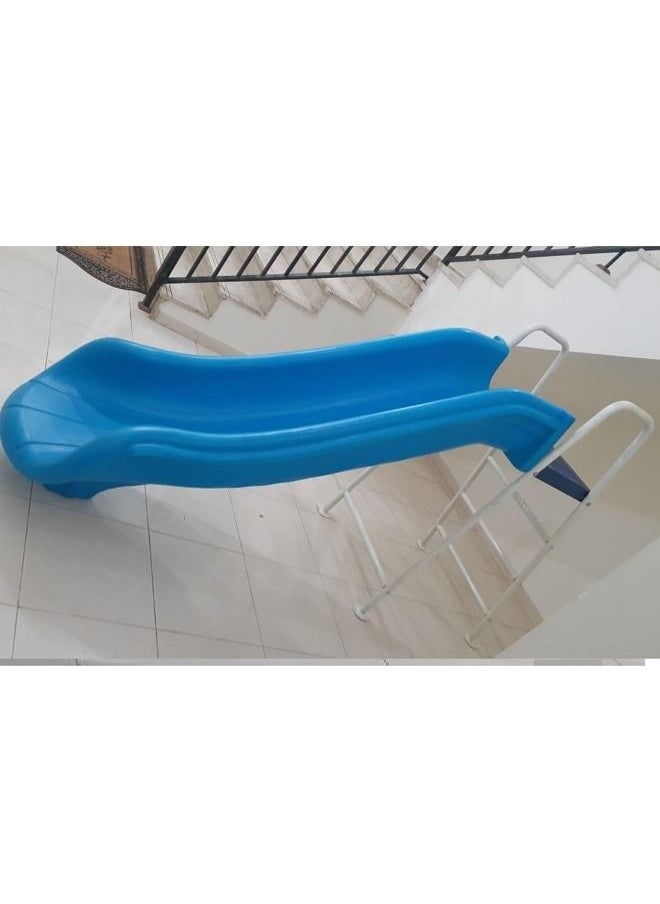 Kids Outdoor Plastic Single Slide With Stairs For Playground