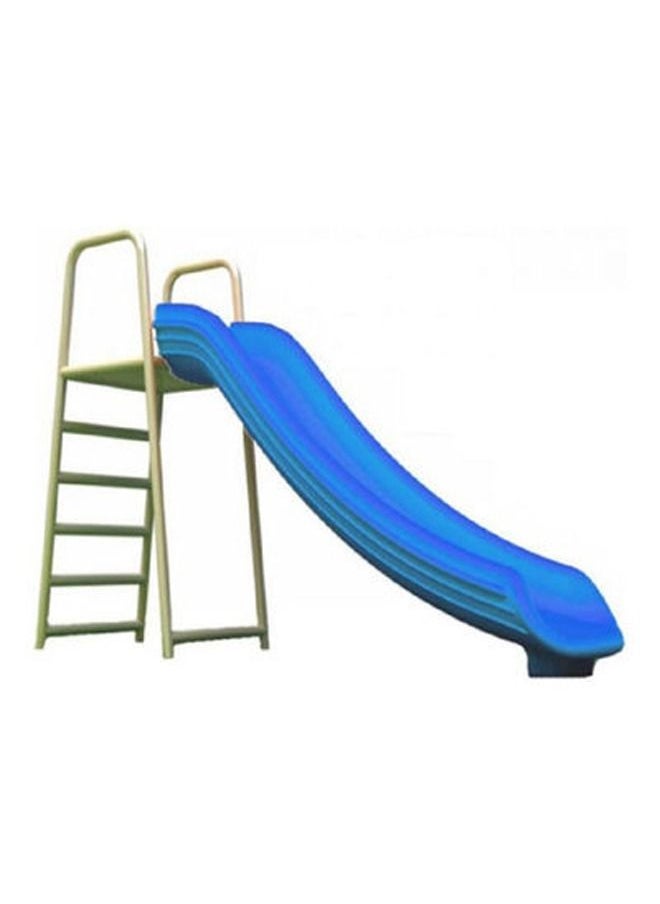 Kids Outdoor Plastic Single Slide With Stairs For Playground