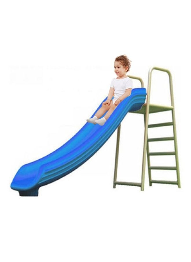 Kids Outdoor Plastic Single Slide With Stairs For Playground