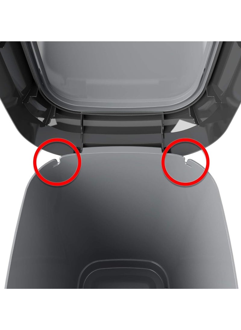 Kis Dual Swing Bin, 10L Black with Odour Control & Durable Design