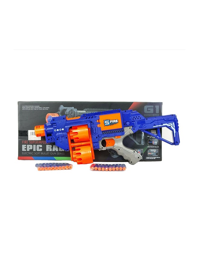 Epic Rage Strike Reaper Blaster Kids Toy Gun With Magazine 20 Darts Bullets