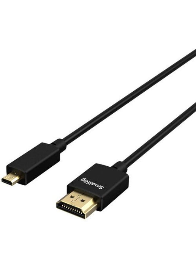 SMALLRIG ULTRA SLIM 4K Micro HDMI to Full HDMI CABLE (D to A) 100cm 4795