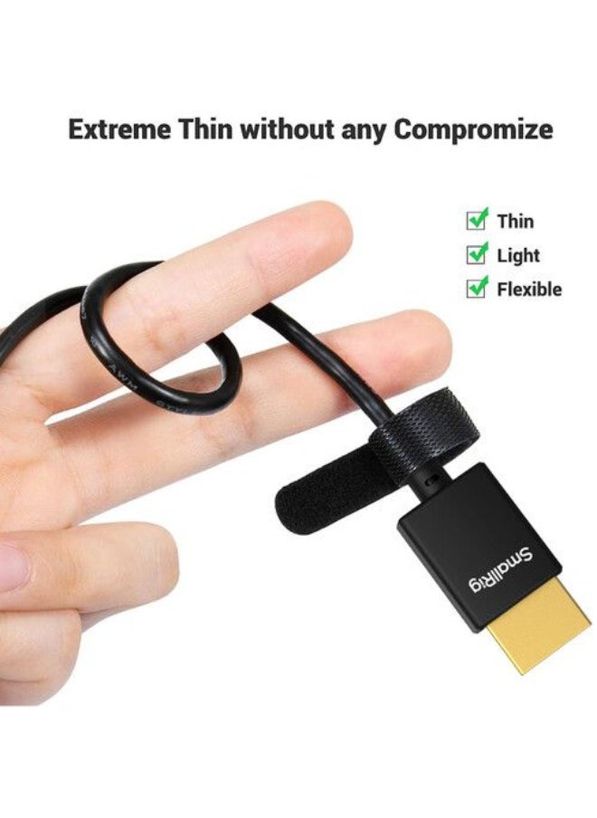 SMALLRIG ULTRA SLIM 4K Micro HDMI to Full HDMI CABLE (D to A) 100cm 4795