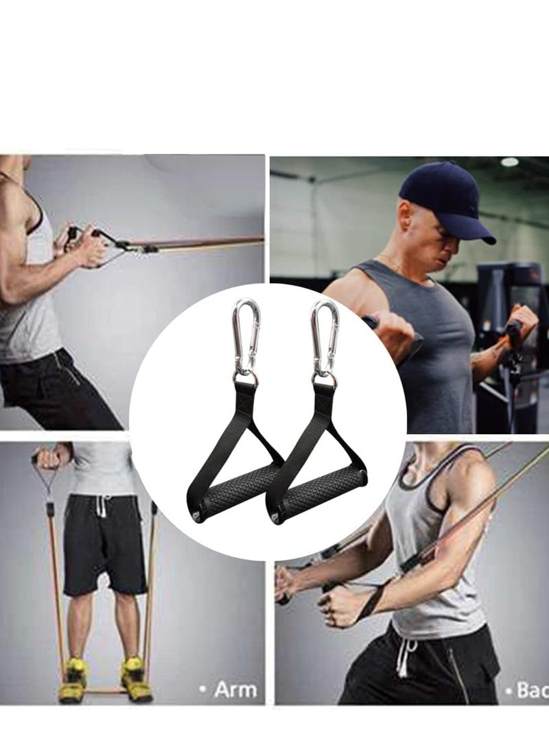 Exercise Handle, Professional Cable Heavy Duty Sports Machine Accessories ABS Core Fitness Strap Stirrup Silicone for Training Pulley System Home Gym