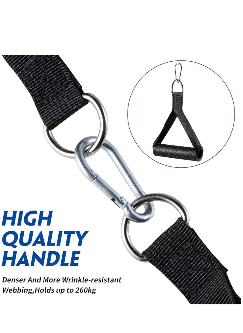 Exercise Handle, Professional Cable Heavy Duty Sports Machine Accessories ABS Core Fitness Strap Stirrup Silicone for Training Pulley System Home Gym