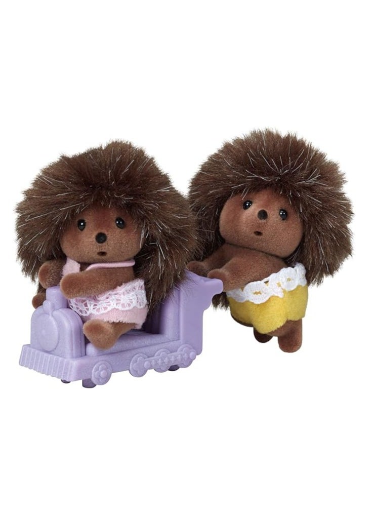 Hedgehog Twins Toy Set - Adorable Hedgehog Doll Twins for Playhouses and Roleplay