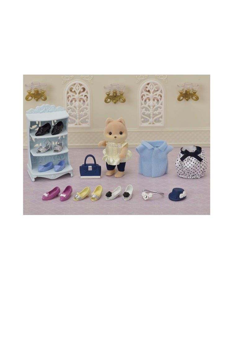 Fashion Play Set - Shoe Shop Collection with Fashionable Doll Clothing and Accessories