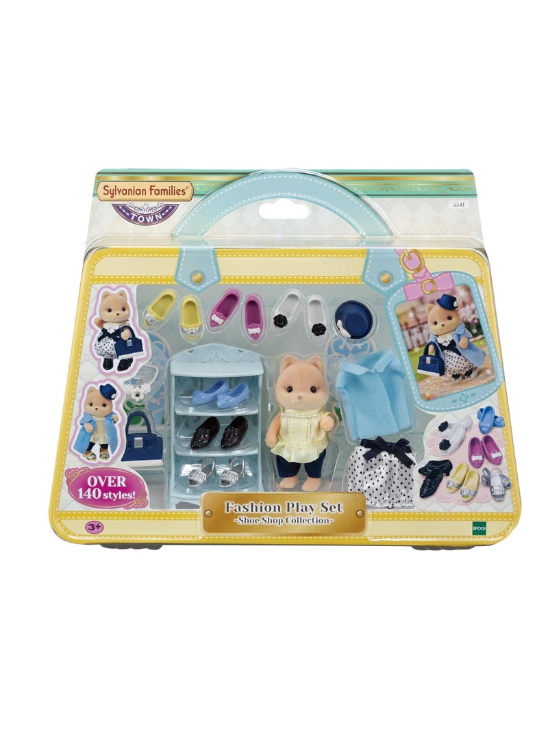 Fashion Play Set - Shoe Shop Collection with Fashionable Doll Clothing and Accessories