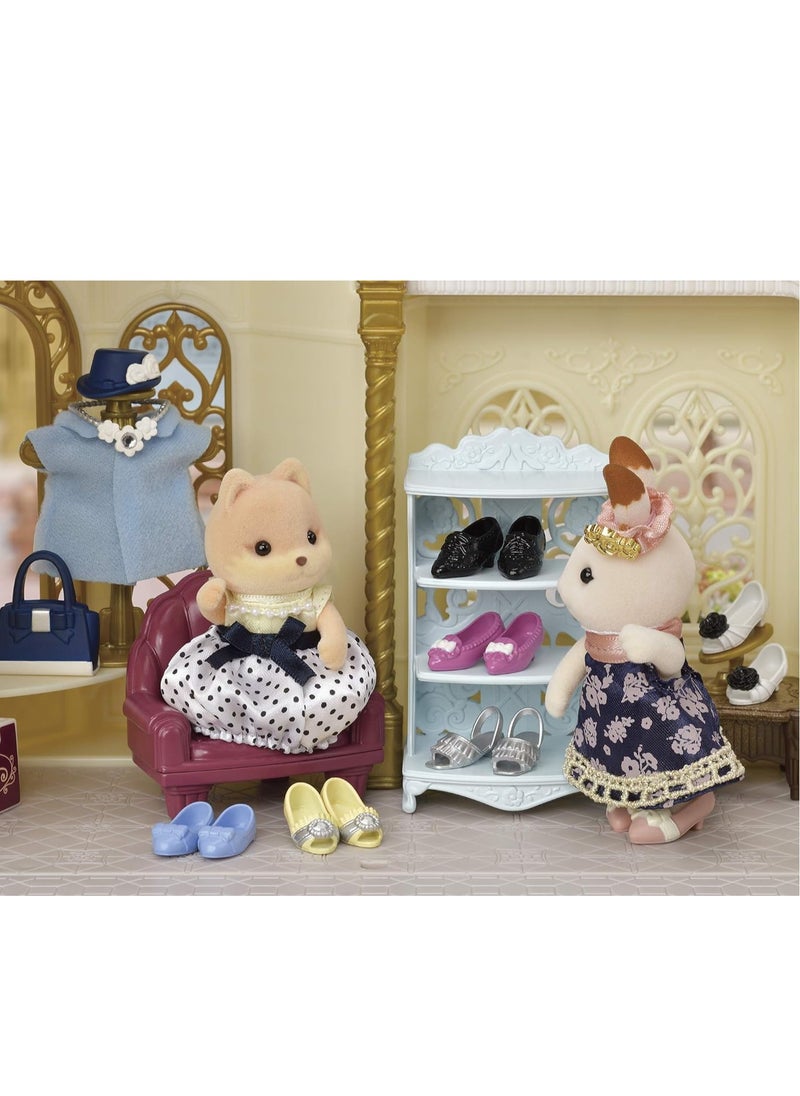 Fashion Play Set - Shoe Shop Collection with Fashionable Doll Clothing and Accessories