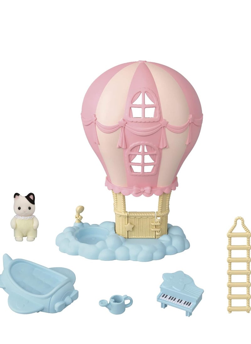 Baby Balloon Playhouse Set - Fun Playhouse with Hot Air Balloon and Baby Dolls