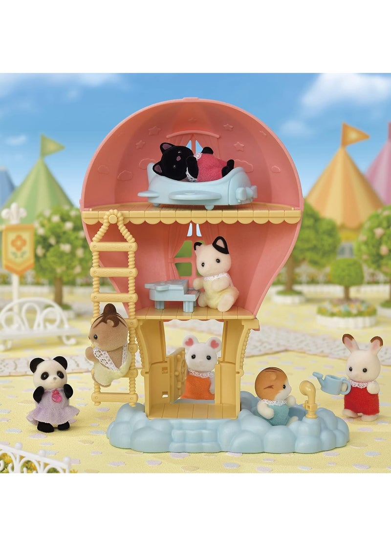 Baby Balloon Playhouse Set - Fun Playhouse with Hot Air Balloon and Baby Dolls