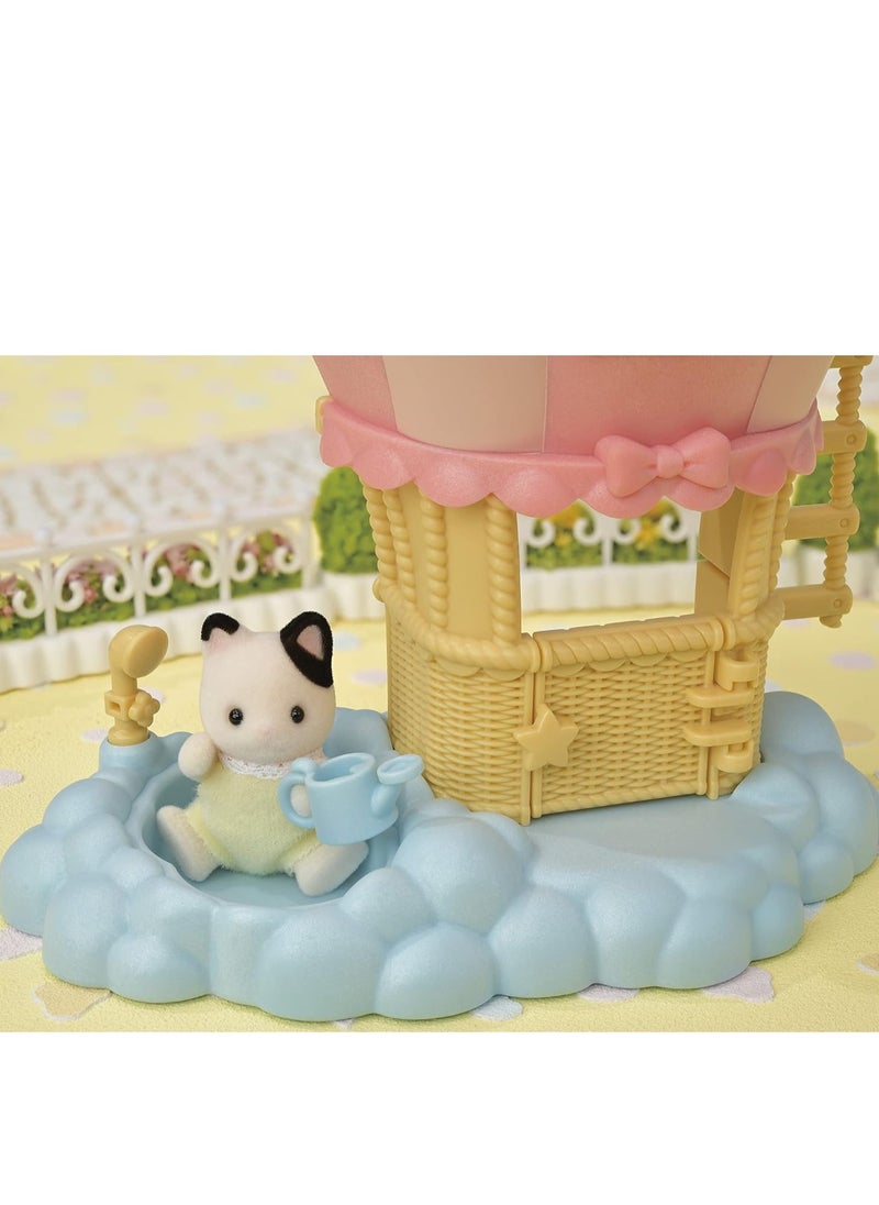 Baby Balloon Playhouse Set - Fun Playhouse with Hot Air Balloon and Baby Dolls