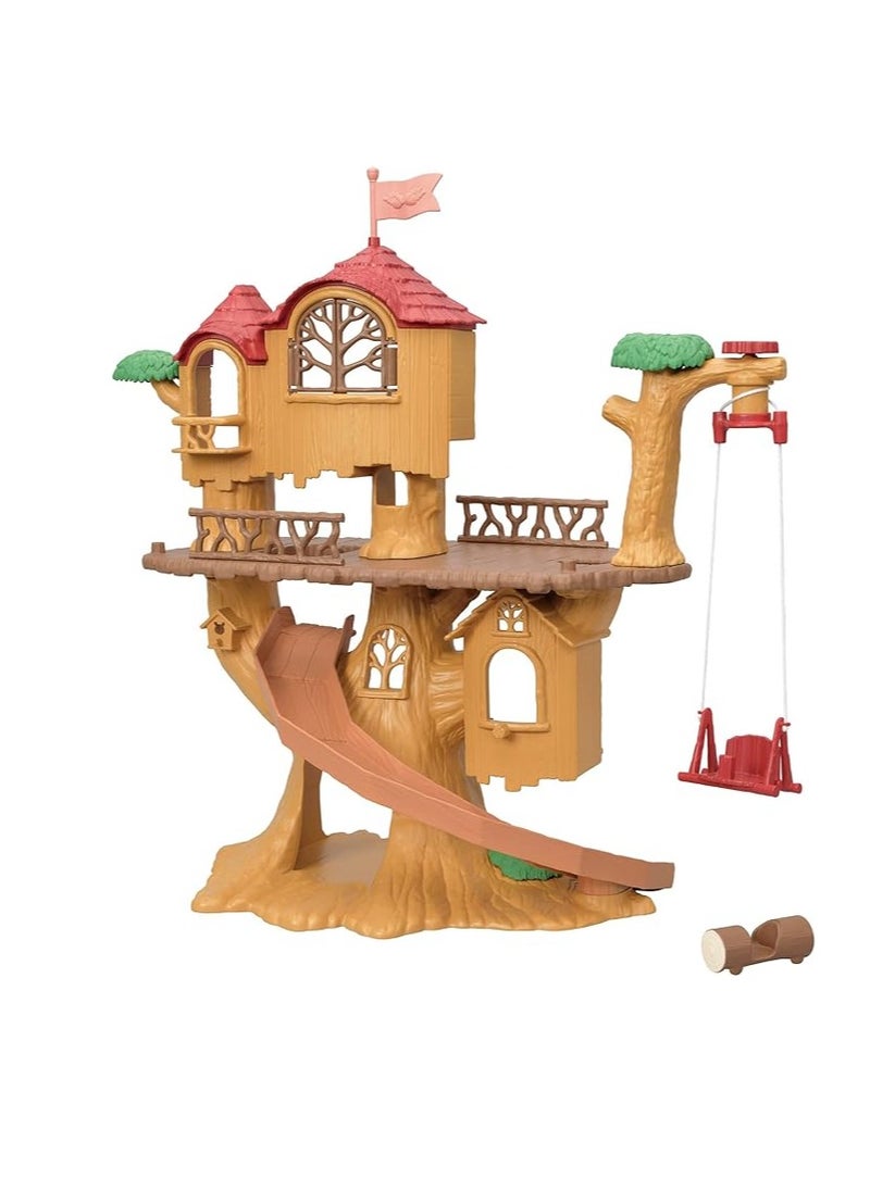 Adventure Tree House Playset - Fun Treehouse Playset with Dolls and Outdoor Accessories