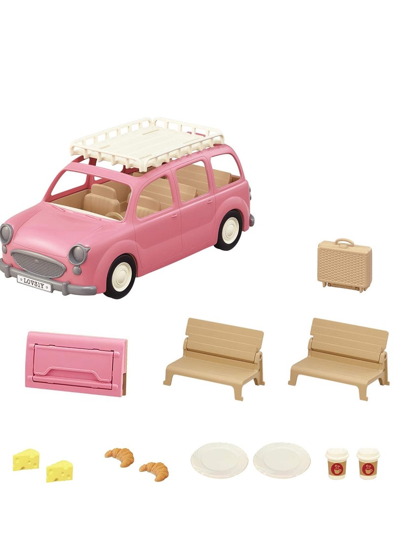 Family Picnic Van Playset - Doll Family Picnic Set with Van and Outdoor Accessories