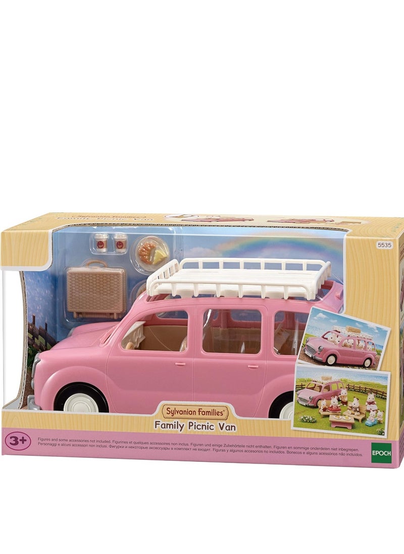 Family Picnic Van Playset - Doll Family Picnic Set with Van and Outdoor Accessories