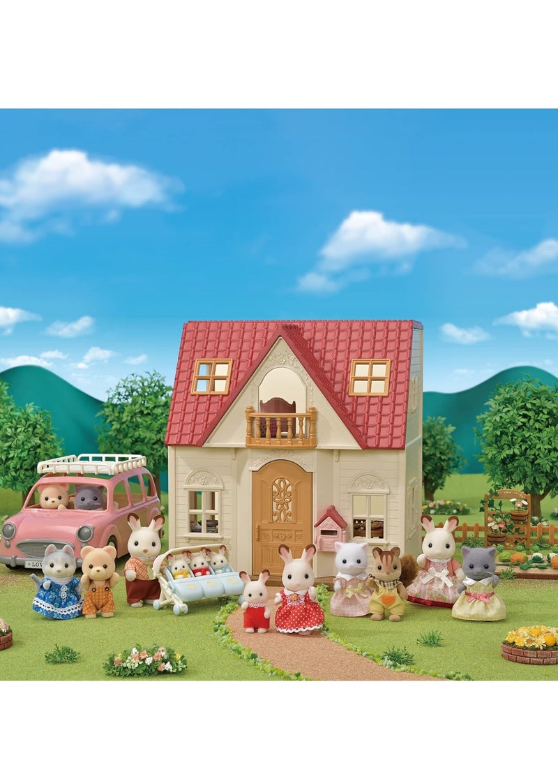 Cosy Cottage Starter Home Playset - Dollhouse with Furniture and Accessories