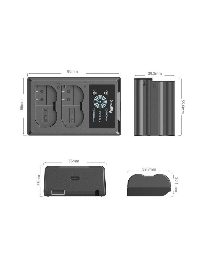 SmallRig EN-EL15 Camera Battery and Charger Kit 3820B