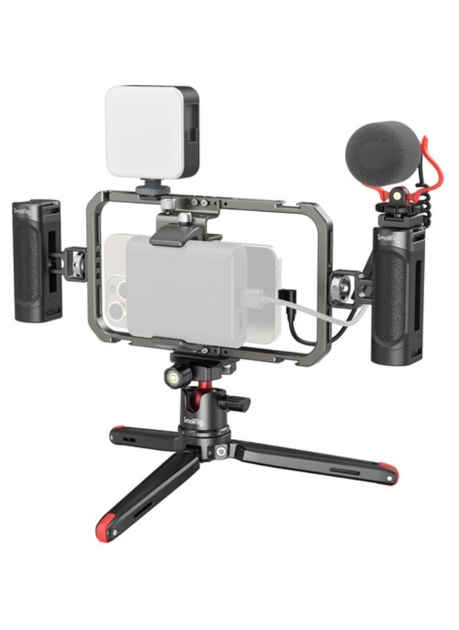 SmallRig All-in-One Video Kit For Smartphone Creators with Audio and Lighting System 3384C