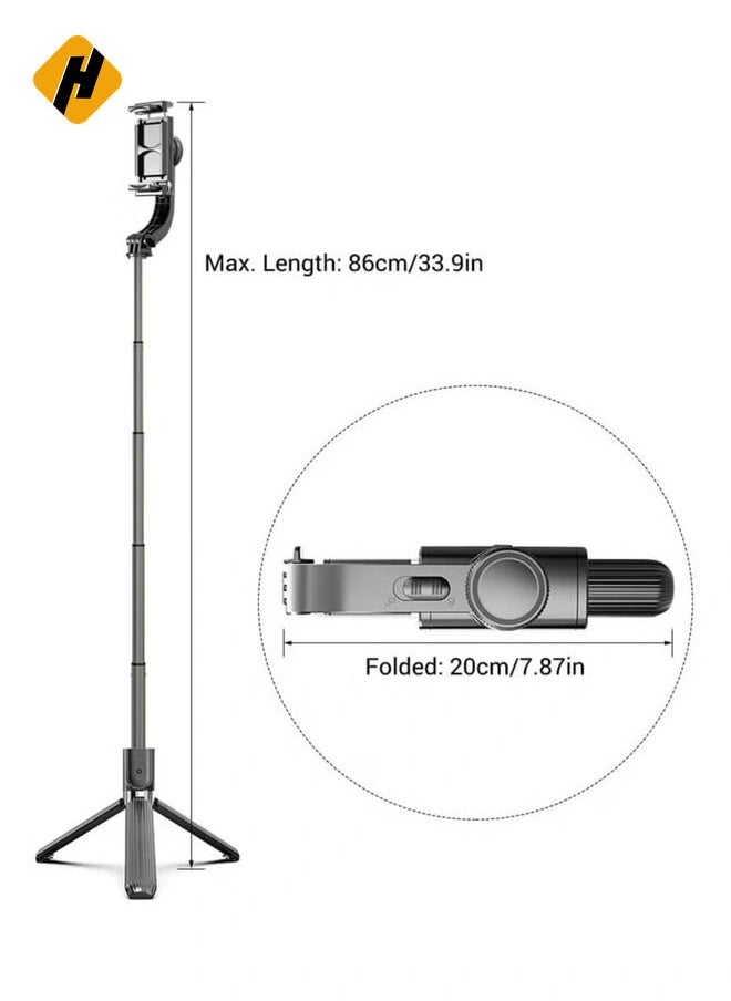 Gimbal Stabilizer,3 in 1 Phone Gimbal Stabilizer Selfie Stick Tripod 86cm 5-Section