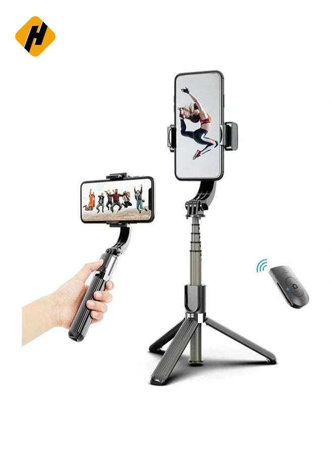 Gimbal Stabilizer,3 in 1 Phone Gimbal Stabilizer Selfie Stick Tripod 86cm 5-Section