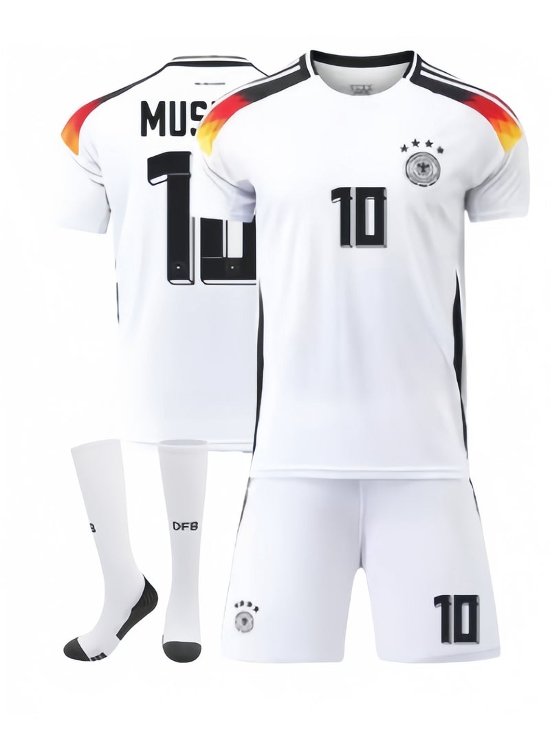 3-Piece Adult NO. 10 Soccer Uniform Breathable Outdoor Sportswear (Unisex)