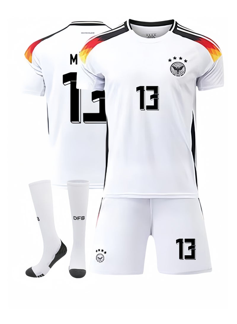 3-Piece Adult NO. 13 Soccer Uniform Breathable Outdoor Sportswear (Unisex)