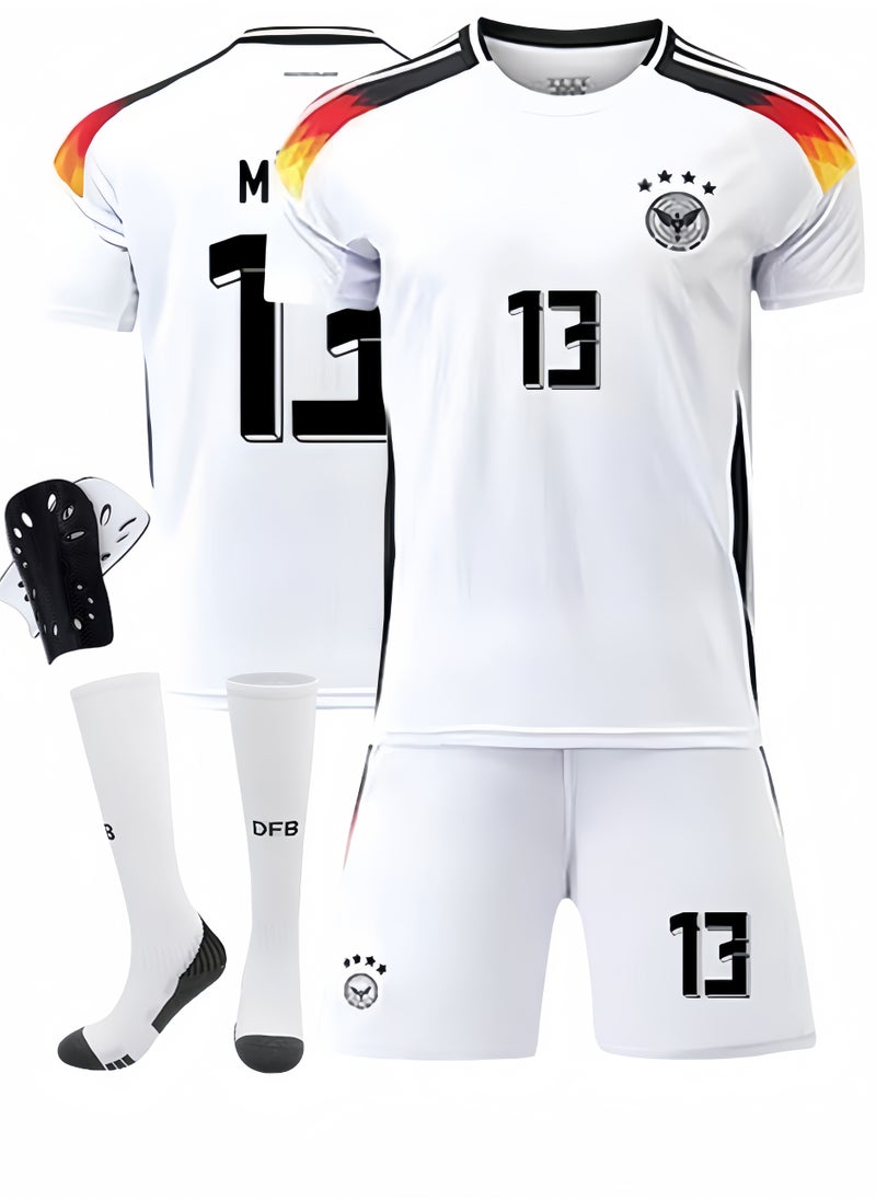 4-Piece Adult NO. 13 Soccer Uniform Breathable Outdoor Sportswear (Unisex)