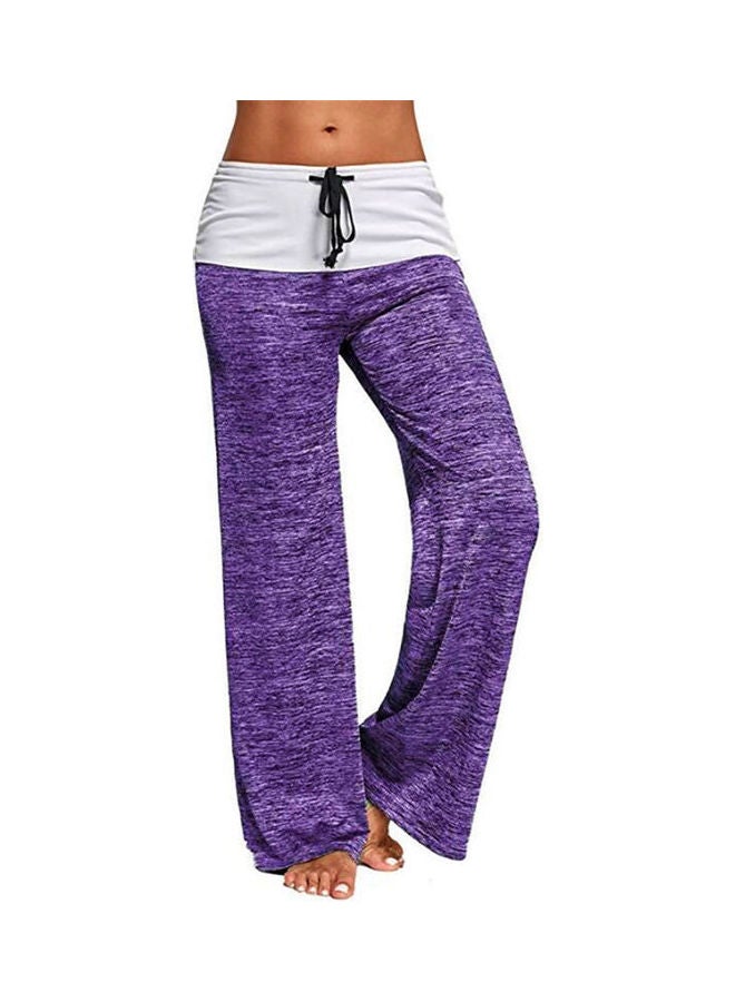 Casual Loose Wide Yoga Pant Purple