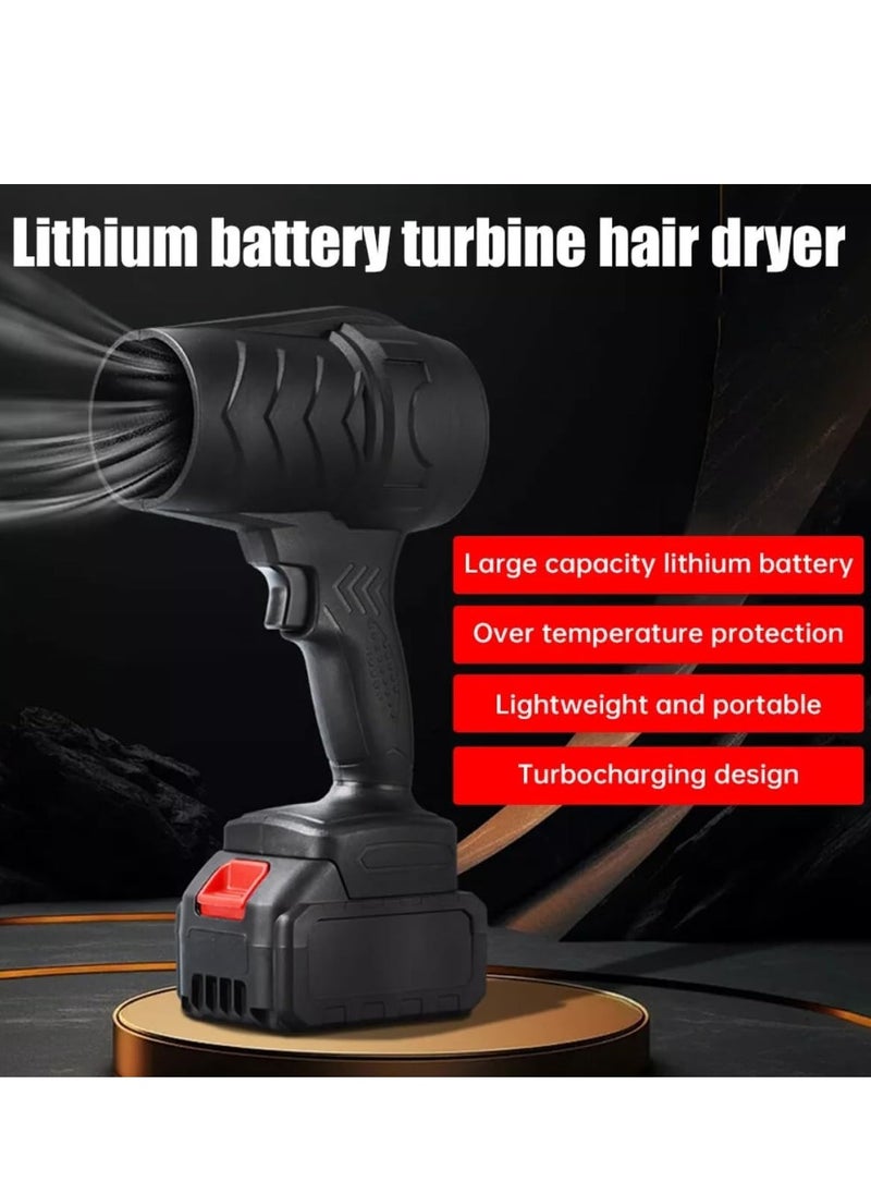 High-Power Portable Cordless Car Dryer & Turboglass Blower for Fast Drying, Snow, and Leaf Removal, Ideal for Cars, Electronics, Pet Hair, and Outdoor Use with Durable Lightweight Design