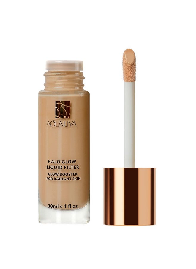 Natural Glow Liquid Filter, Face Complexion Booster For An All Day Radiant Glow Soft-Focus Look, Liquid Highlighter Primer, Glow Lotion, Vegan & Cruelty-Free (Medium)