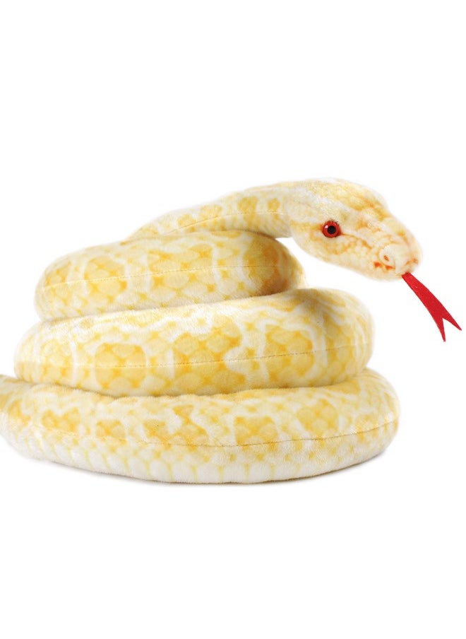 Alba The Albino Burmese Python - 100 Inch Long Stuffed Animal Plush Snake - By Tigerhart Toys