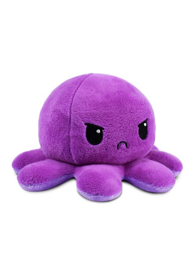 - The Original Reversible Octopus Plushie - Dark Purple + Light Purple - Cute Sensory Fidget Stuffed Animals That Show Your Mood