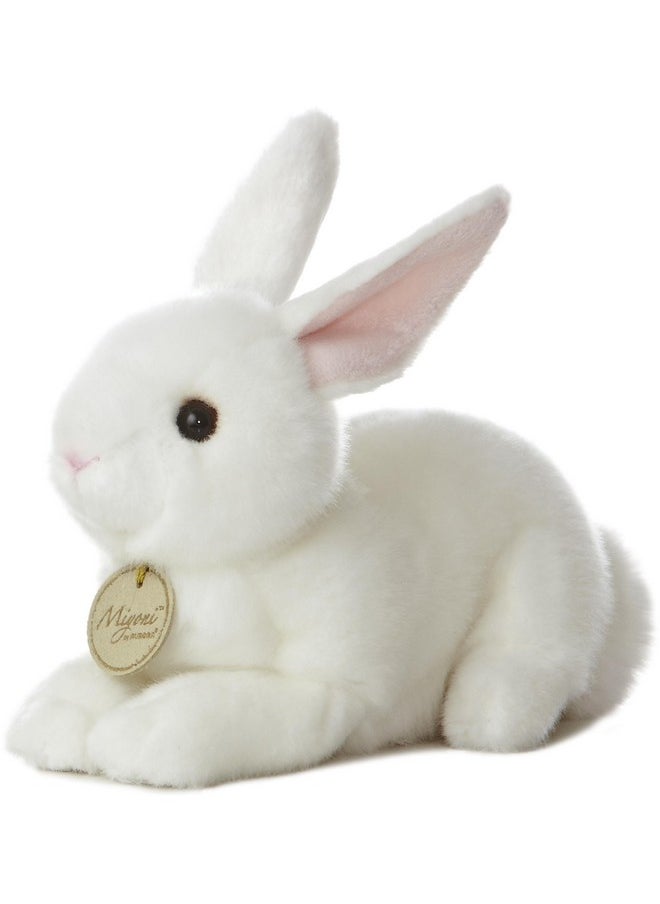 ® Realistic Miyoni® American White Rabbit Stuffed Animal - Lifelike Detail - Cherished Companionship - 8 Inches