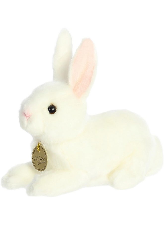 ® Realistic Miyoni® American White Rabbit Stuffed Animal - Lifelike Detail - Cherished Companionship - 8 Inches